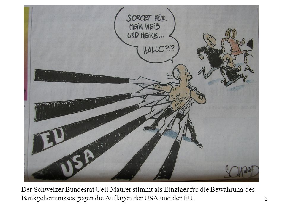 Der Schweizer Bundesrat Ueli Maurer stimmt als Einziger für die Bewahrung des