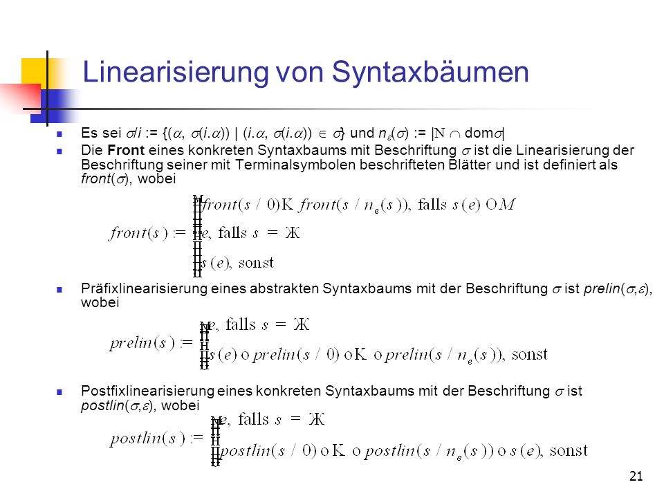 Linearisierung von Syntaxbäumen