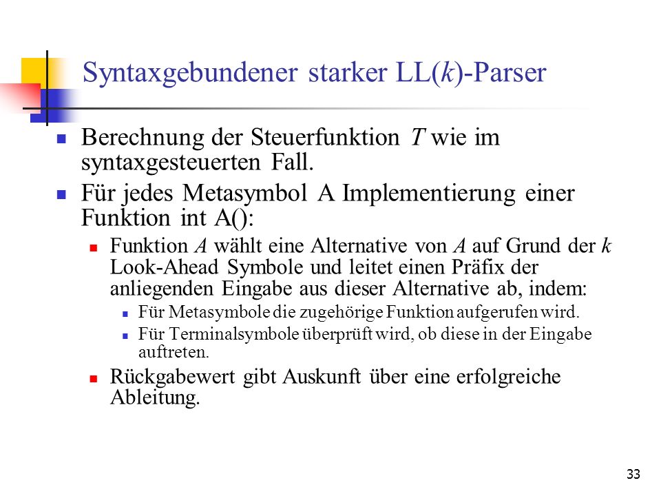 Syntaxgebundener starker LL(k)-Parser