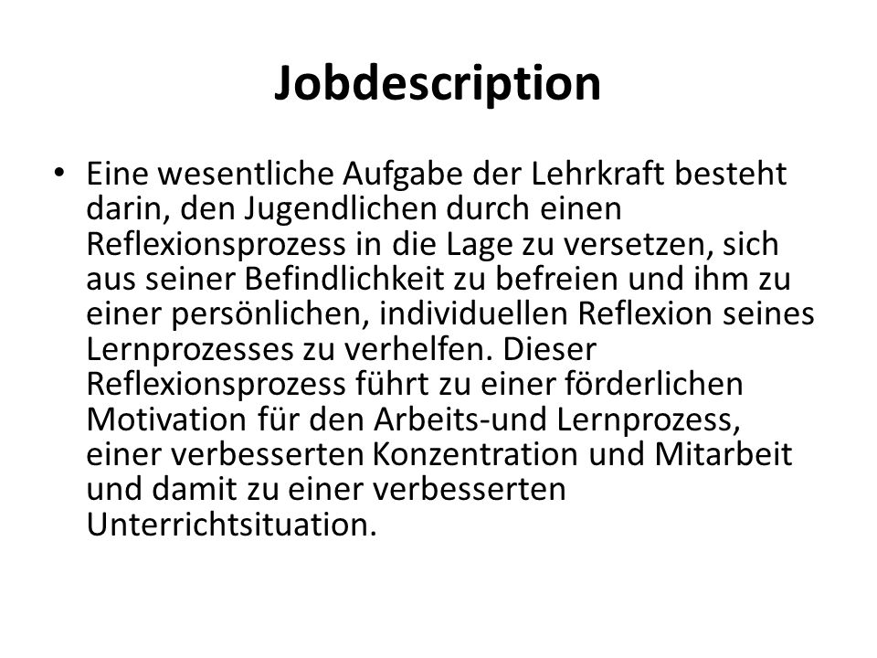 Jobdescription