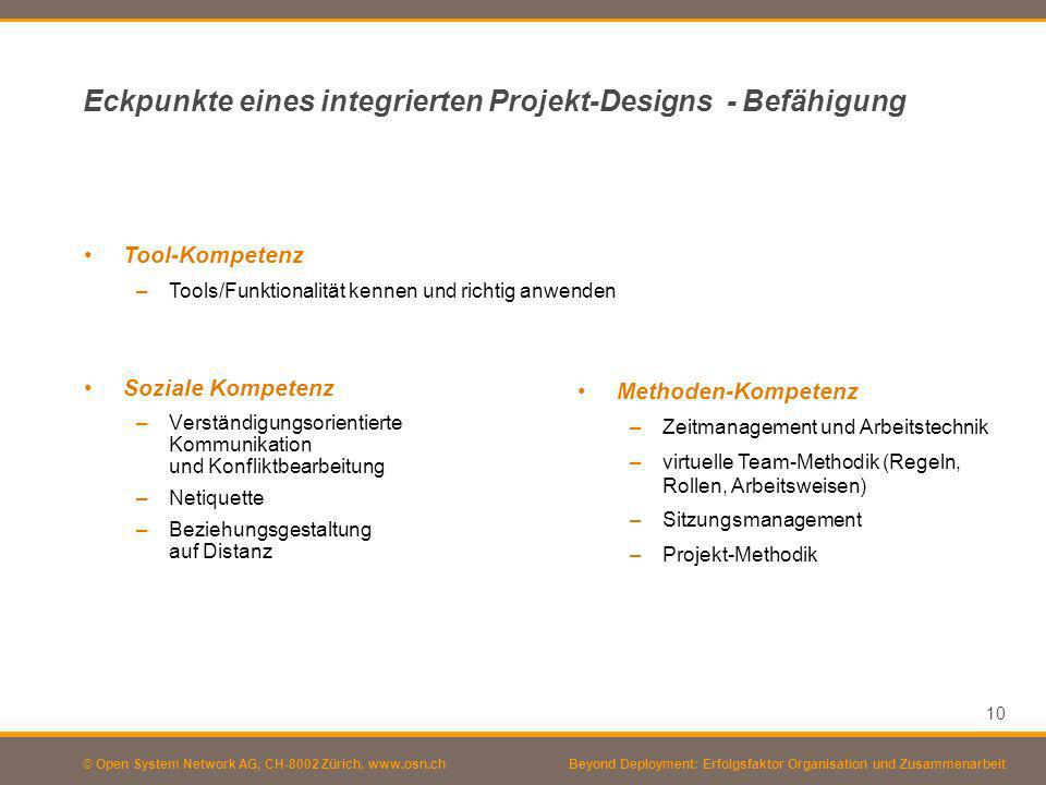 Eckpunkte eines integrierten Projekt-Designs - Befähigung