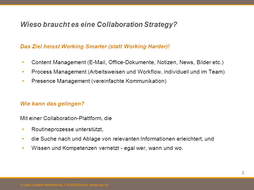 Wieso braucht es eine Collaboration Strategy