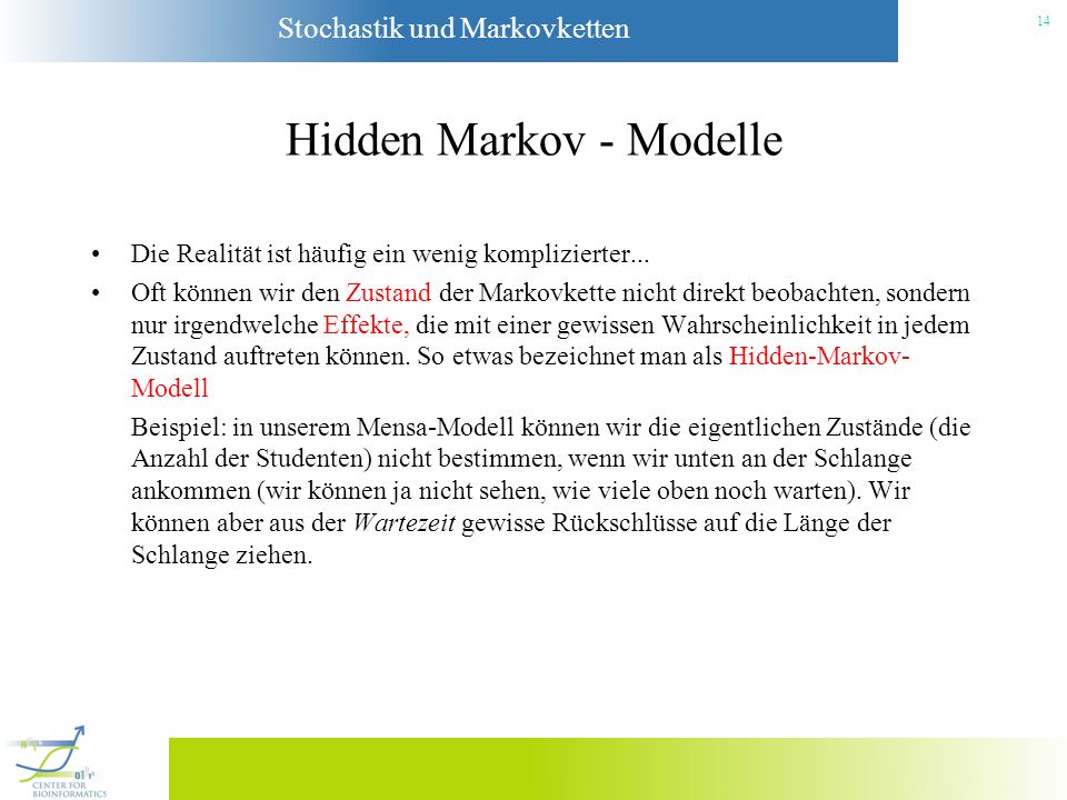 Hidden Markov - Modelle