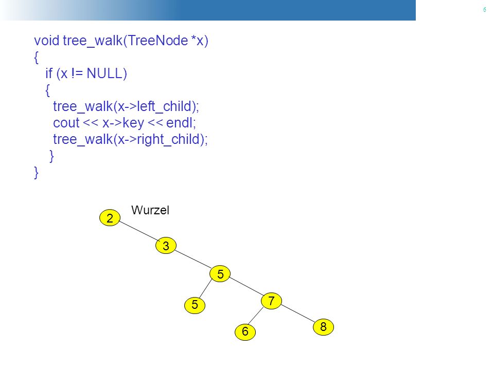 void tree_walk(TreeNode *x) { if (x != NULL)