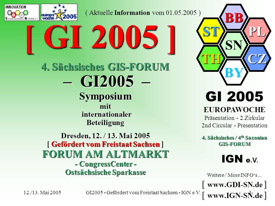 IGN e.V Sächsisches GIS-FORUM - GI Symposium