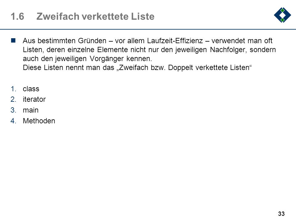 1.6 Zweifach verkettete Liste