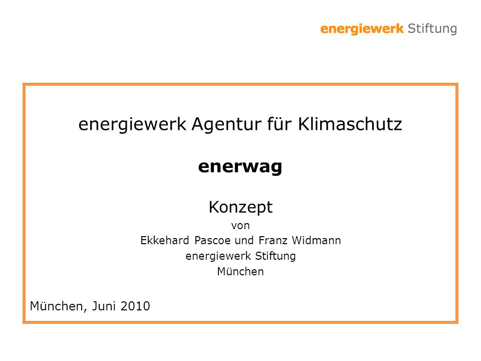 energiewerk Agentur für Klimaschutz enerwag