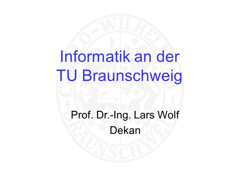 Informatik an der TU Braunschweig