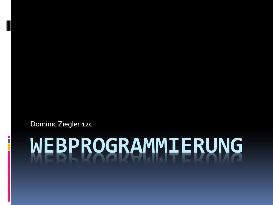 Dominic Ziegler 12c Webprogrammierung