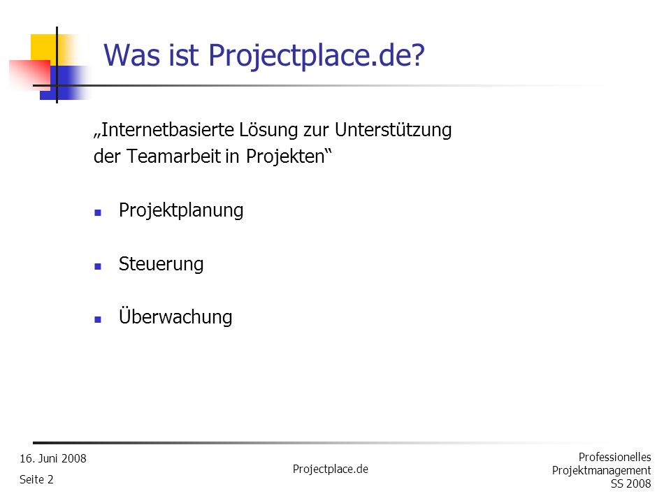 Was ist Projectplace.de