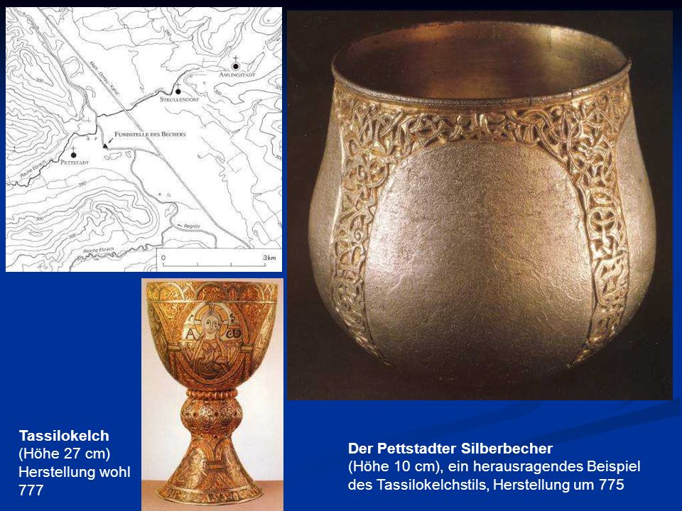 Tassilokelch (Höhe 27 cm) Herstellung wohl 777. Der Pettstadter Silberbecher.
