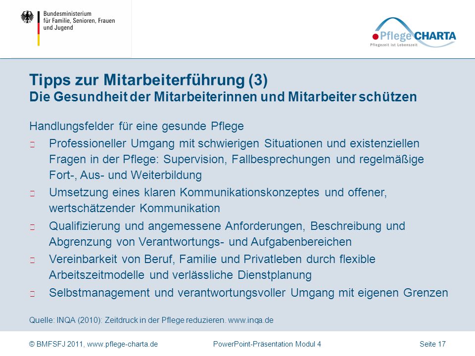 Tipps zur Mitarbeiterführung (3) Die Gesundheit der Mitarbeiterinnen und Mitarbeiter schützen