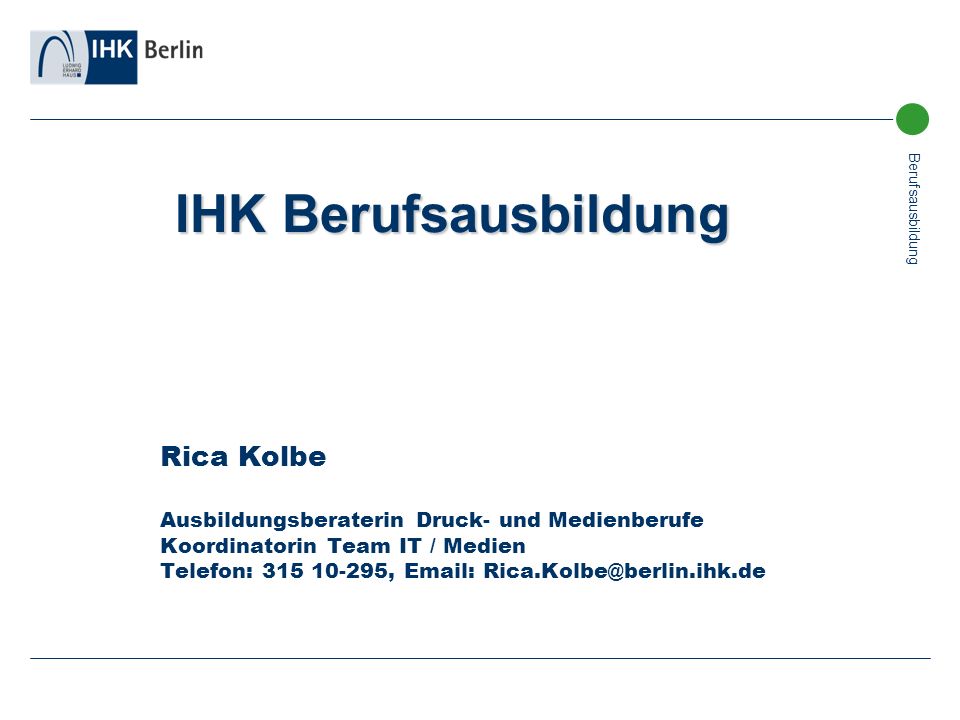 IHK Berufsausbildung Rica Kolbe