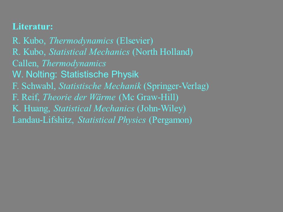 Thermodynamik und Statistische Mechanik WS2009/ ppt video online  herunterladen