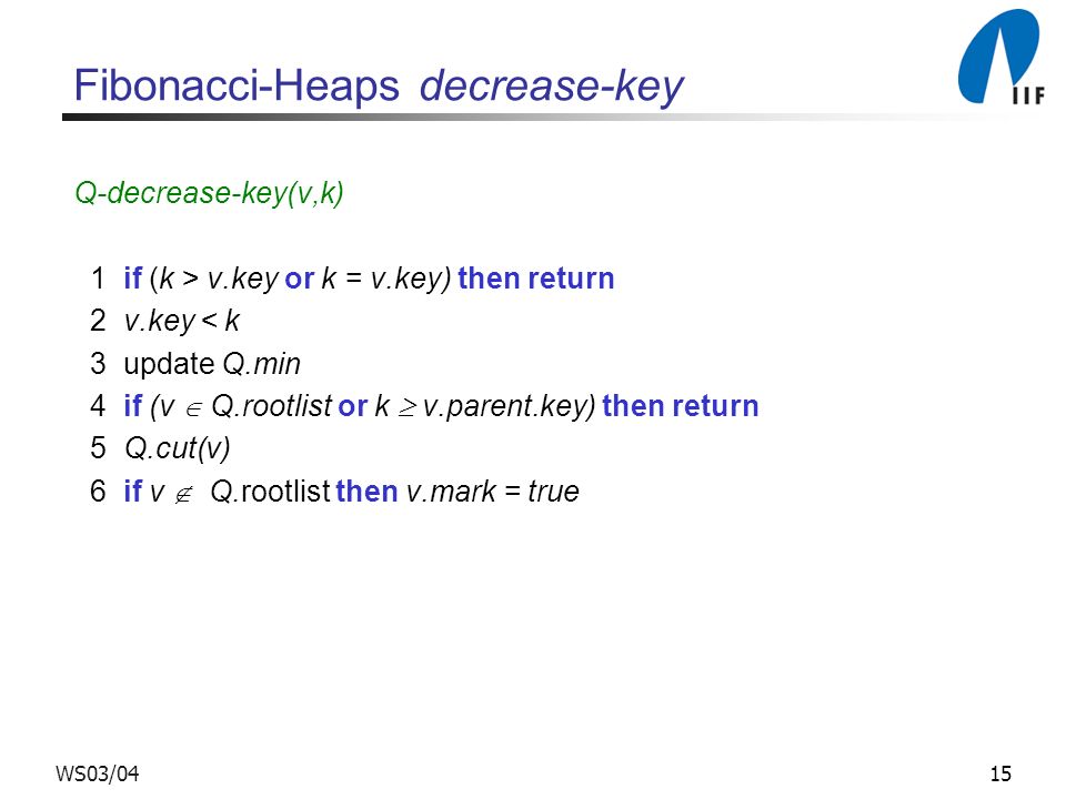 Fibonacci-Heaps decrease-key