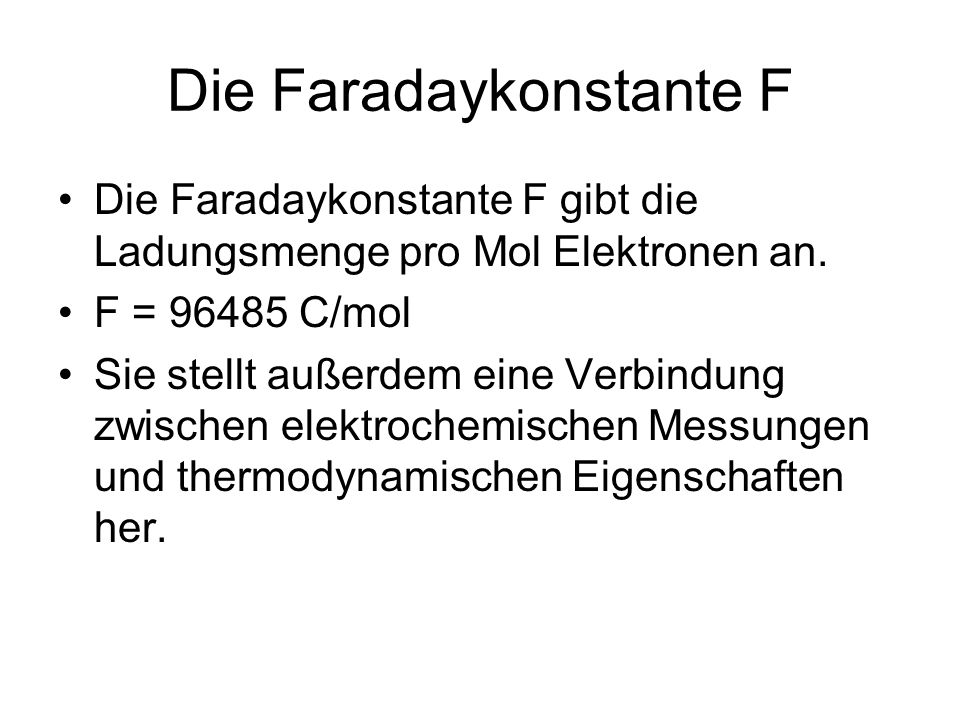Die Faradaykonstante F