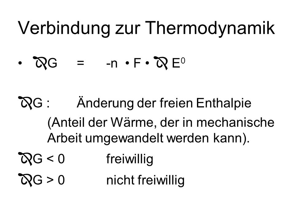 Verbindung zur Thermodynamik