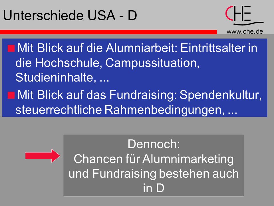 Chancen für Alumnimarketing und Fundraising bestehen auch in D