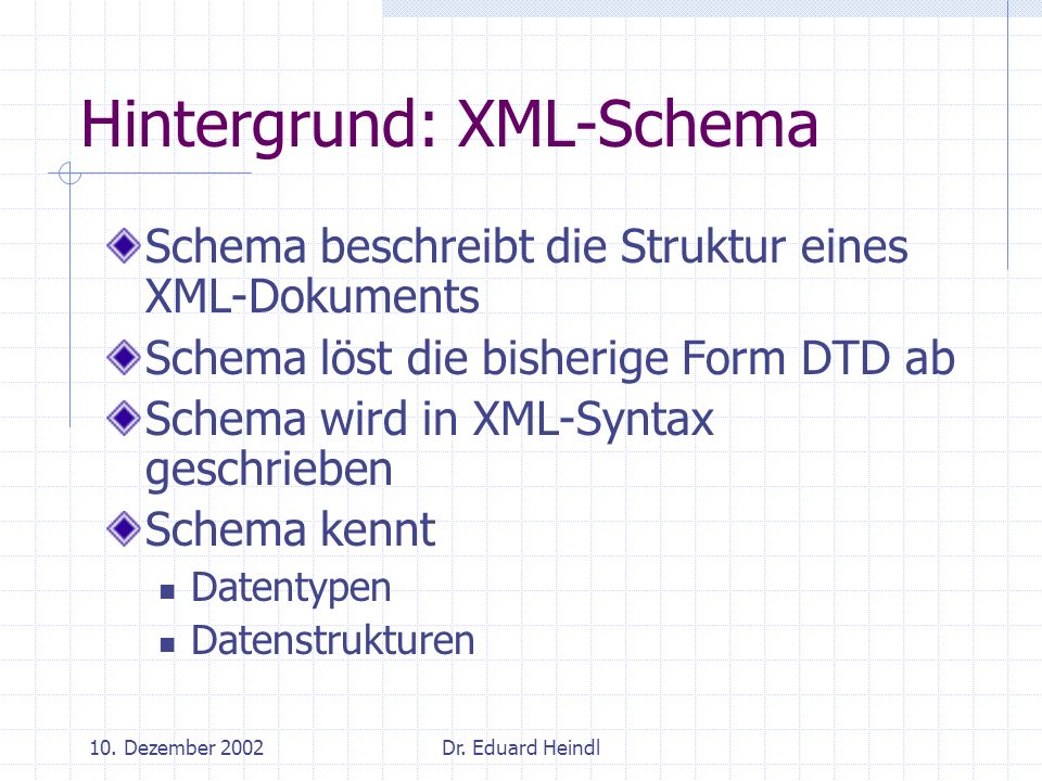 Hintergrund: XML-Schema