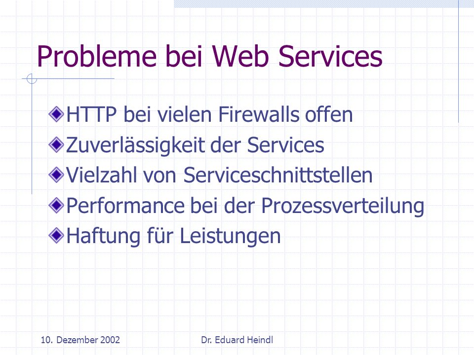 Probleme bei Web Services