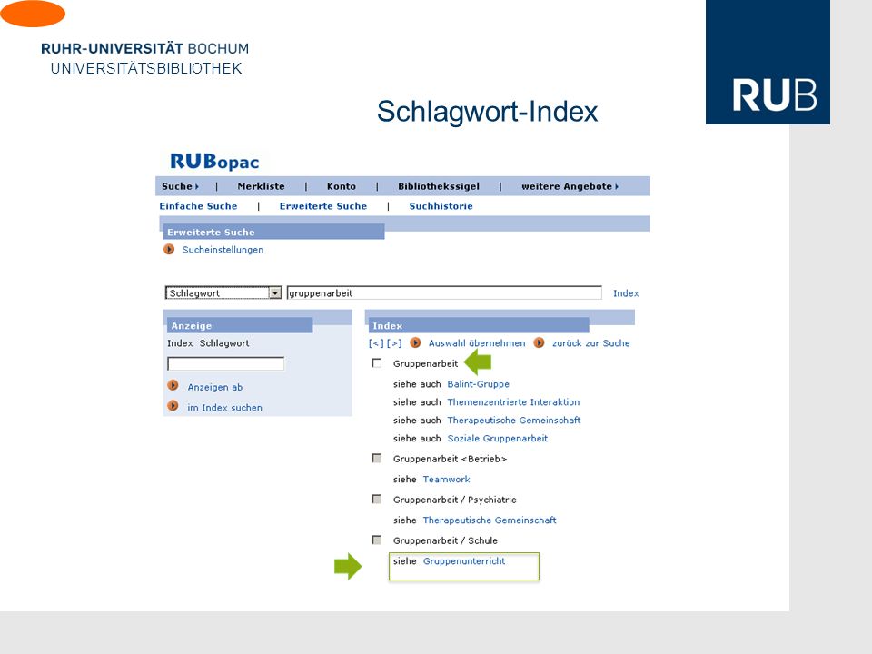 Schlagwort-Index