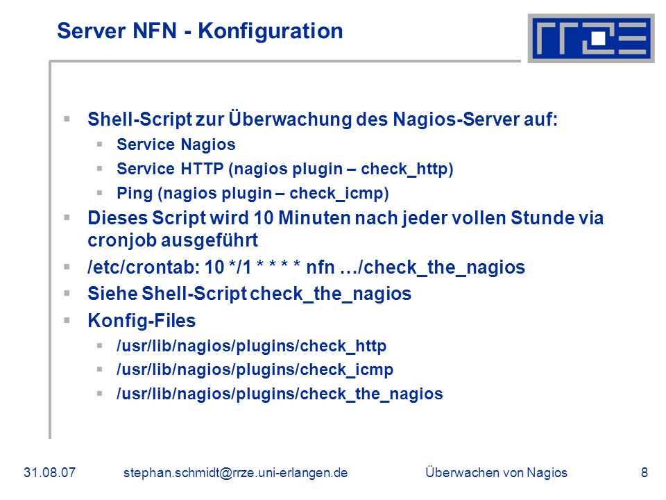 Server NFN - Konfiguration