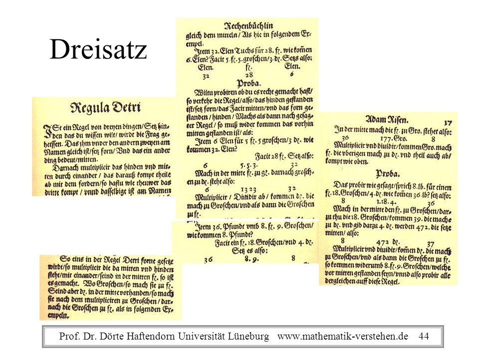 Dreisatz Prof. Dr. Dörte Haftendorn Universität Lüneburg   44