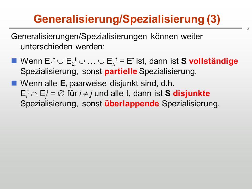 Generalisierung/Spezialisierung (3)