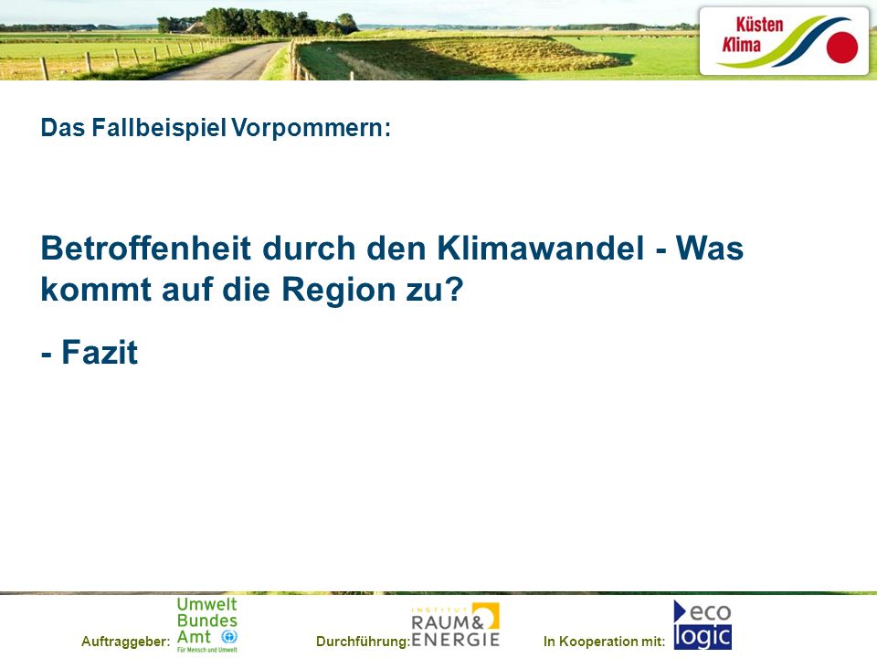 Betroffenheit durch den Klimawandel - Was kommt auf die Region zu