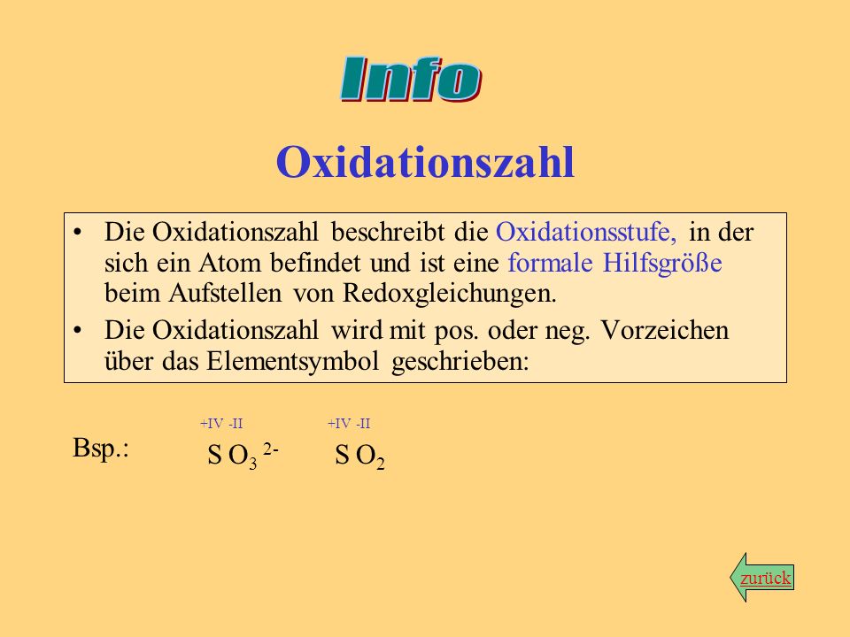 Info Oxidationszahl.