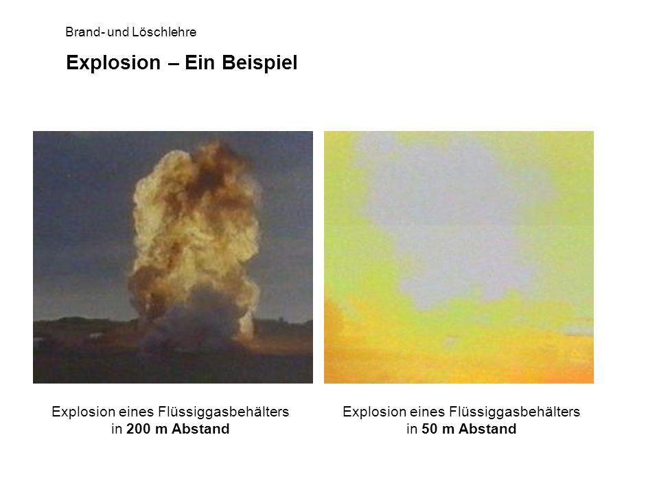 Explosion – Ein Beispiel