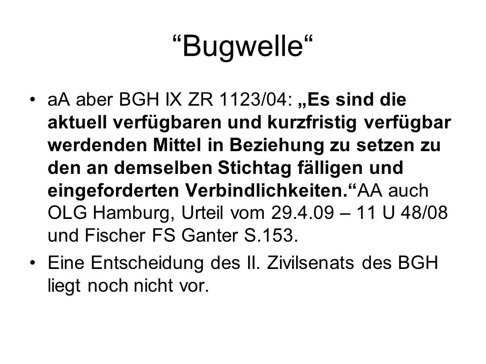 Bugwelle