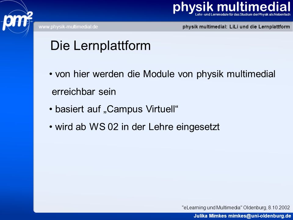 physik multimedial Die Lernplattform