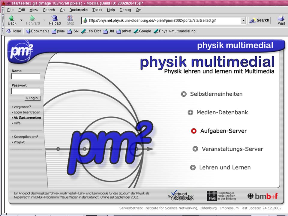 physik multimedial Titel der Seite Inhalt der Seite …