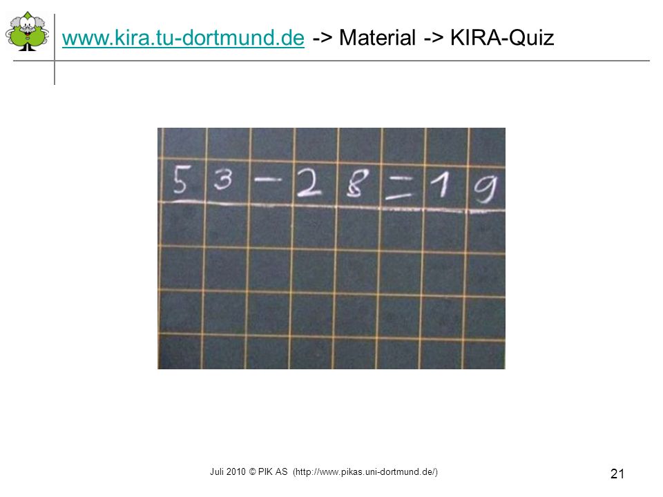 -> Material -> KIRA-Quiz