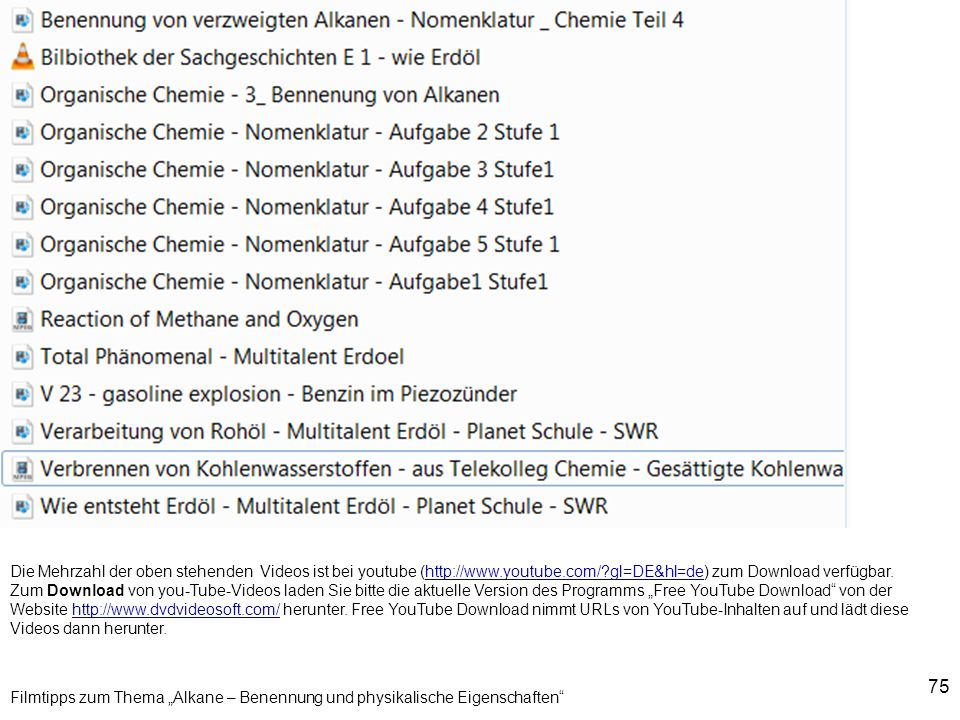 Die Mehrzahl der oben stehenden Videos ist bei youtube (