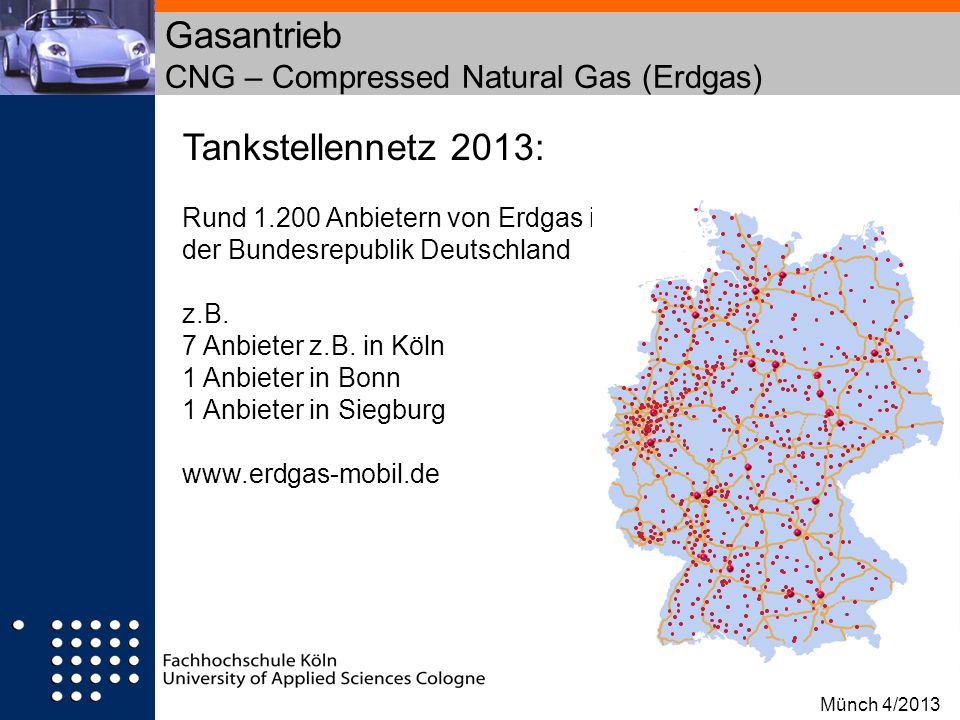 Gasantrieb CNG – Compressed Natural Gas (Erdgas)
