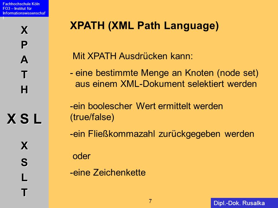 XPATH (XML Path Language)