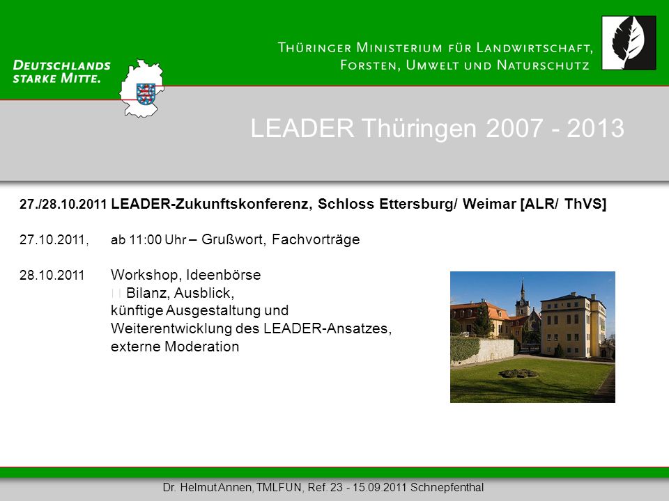 LEADER Thüringen  Bilanz, Ausblick,