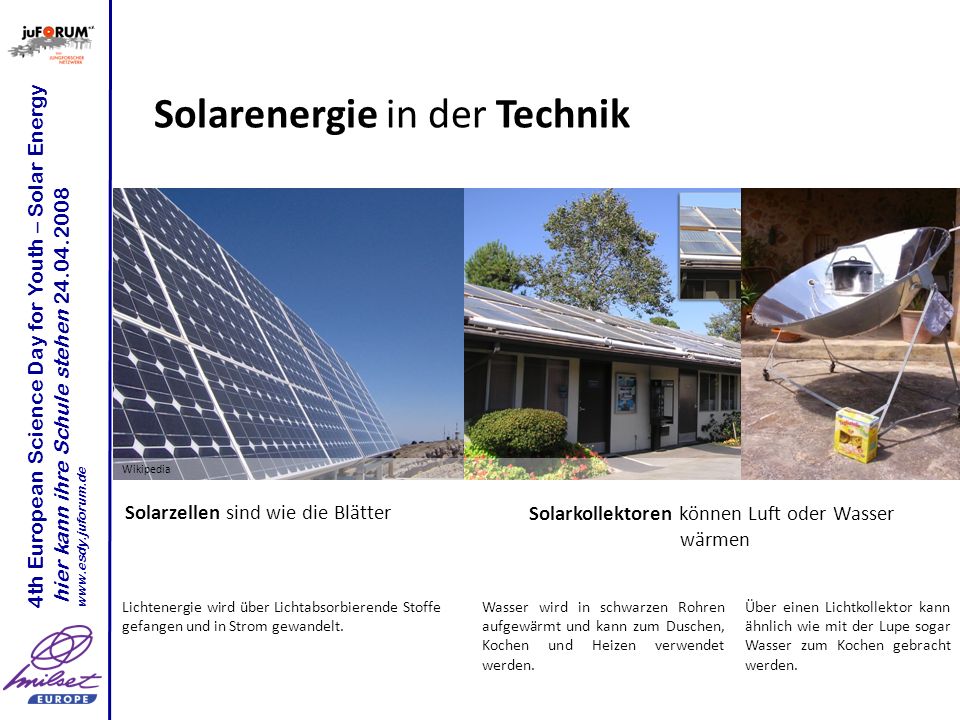 Solarenergie in der Technik