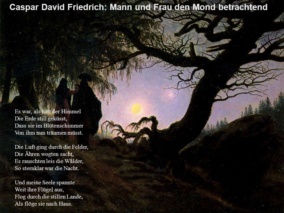 Caspar David Friedrich: Mann und Frau den Mond betrachtend