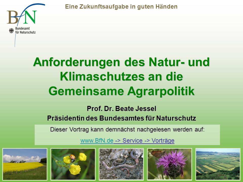 Prof. Dr. Beate Jessel Präsidentin des Bundesamtes für Naturschutz