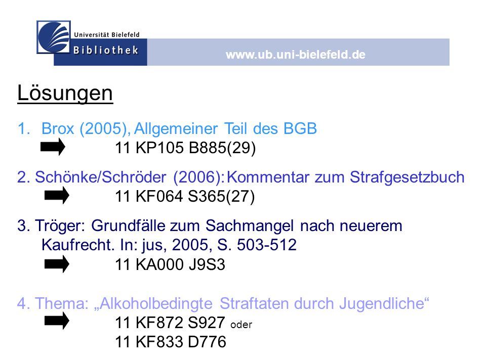 Lösungen Brox (2005), Allgemeiner Teil des BGB 11 KP105 B885(29)
