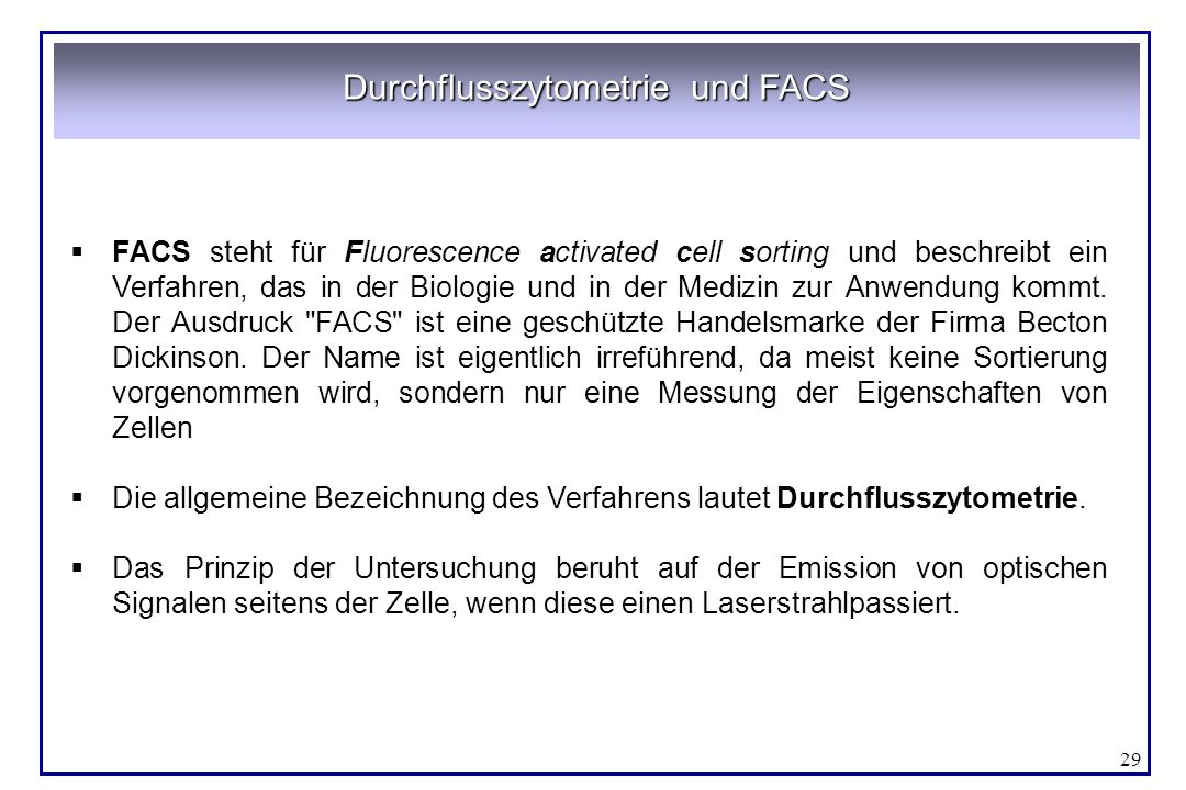 Durchflusszytometrie und FACS