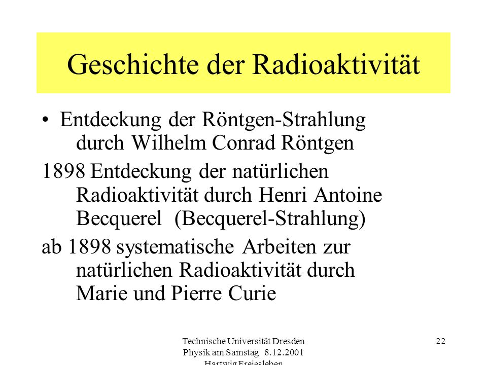 Geschichte der Radioaktivität