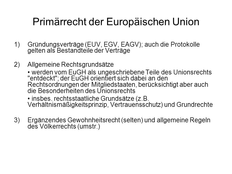 Primärrecht der Europäischen Union