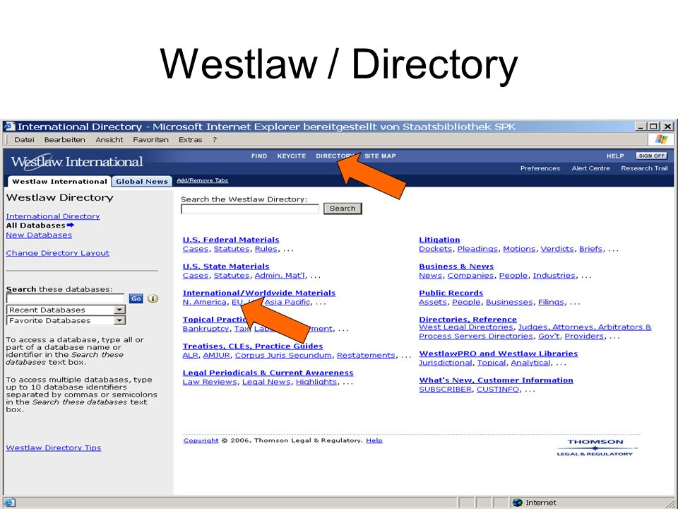 Westlaw / Directory