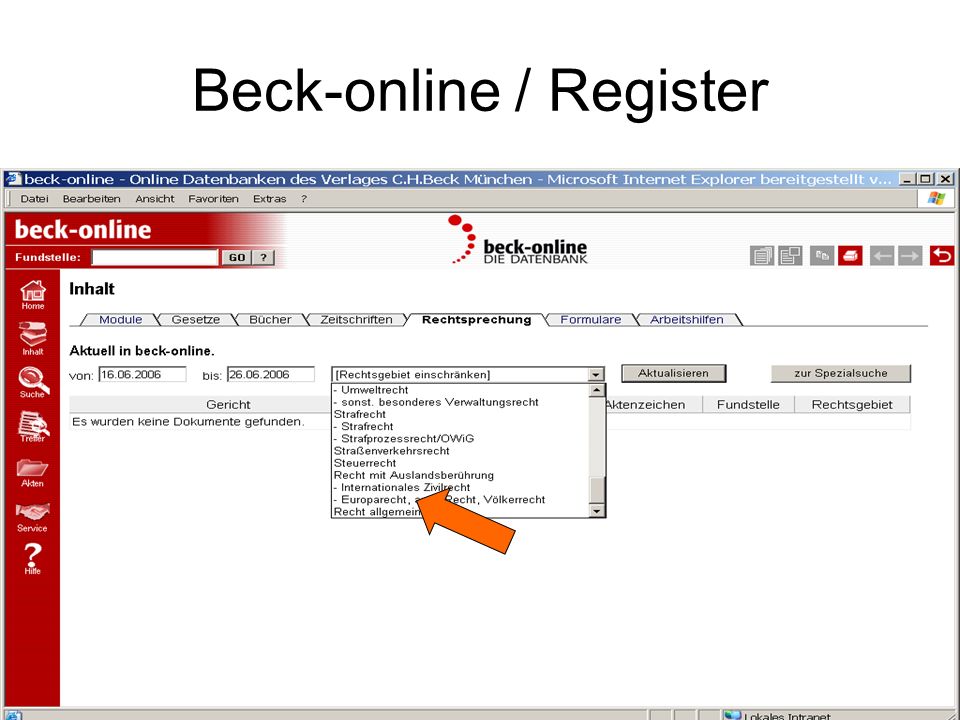 Beck-online / Register