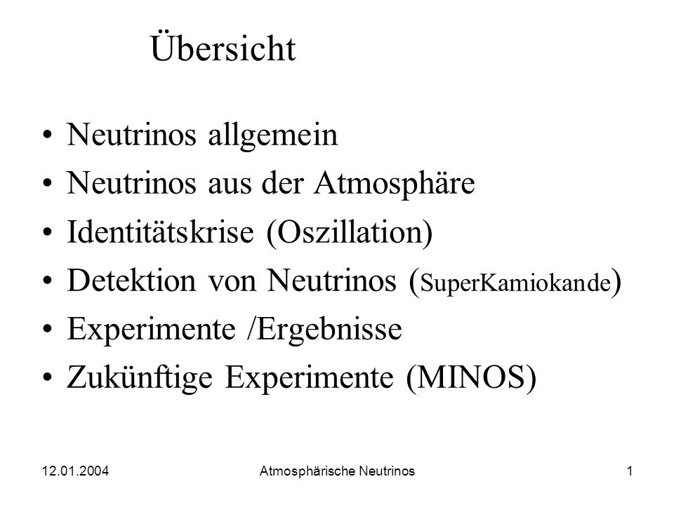 Atmosphärische Neutrinos