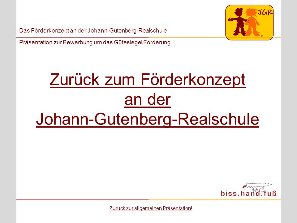 Zurück zum Förderkonzept an der Johann-Gutenberg-Realschule